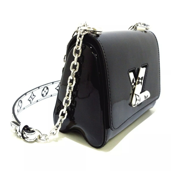 🚨 Sale!🎉HPx2🎉!Louis Vuitton Black Vernis Twist Monogram PM - Picture 6 of 16